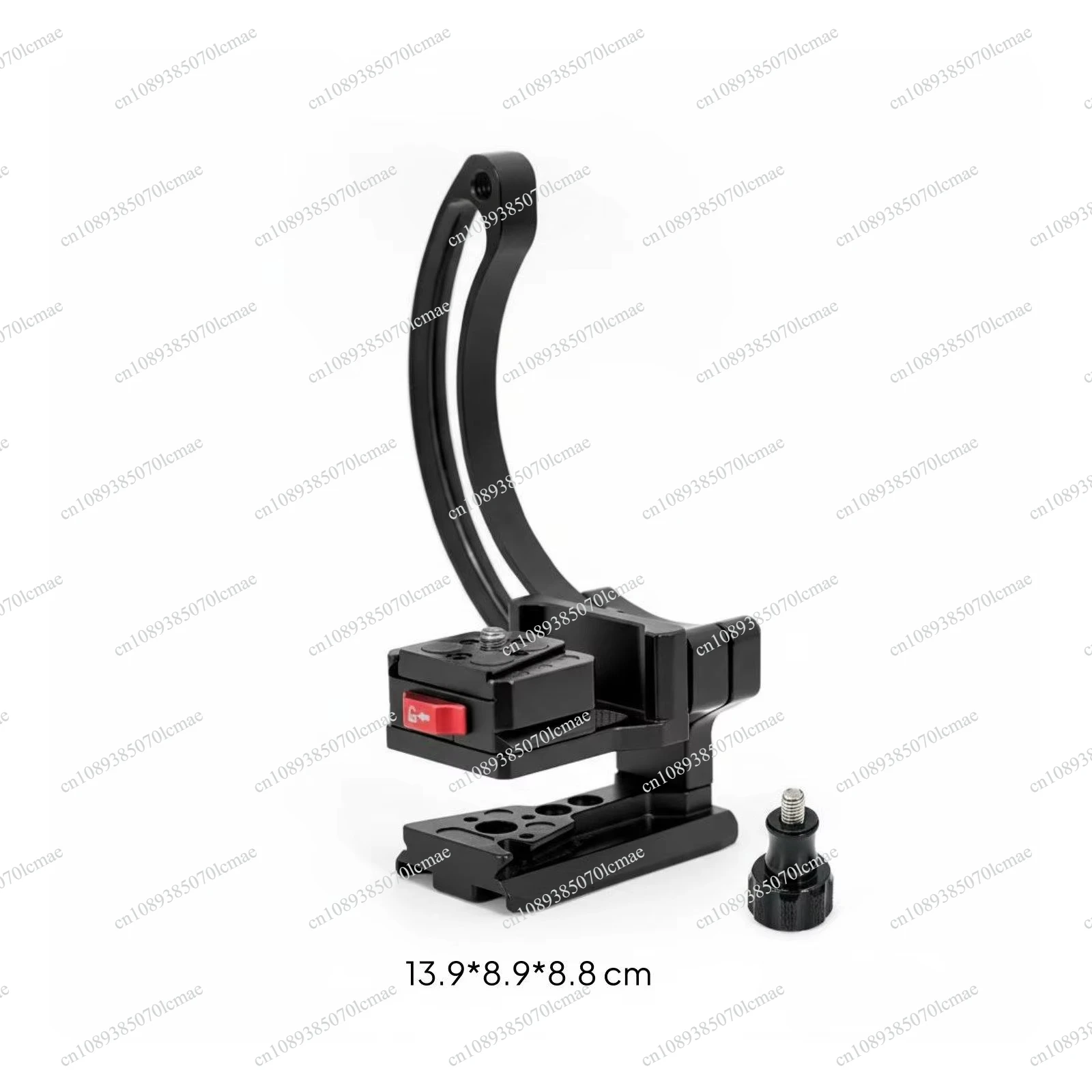 Vertical Camera Holder with Adjustable Height Surface for Tripod Screw Mount Vlog Shooting