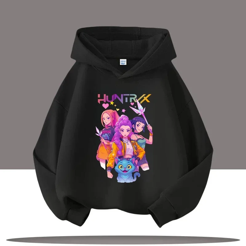 سترة هيب هوب KPop شيطان الصيادين لعام 2025 للمراهقات والأولاد على الطراز الكوري ملابس خروج بأكمام طويلة للأطفال لربيع الخريف مع قلنسوة