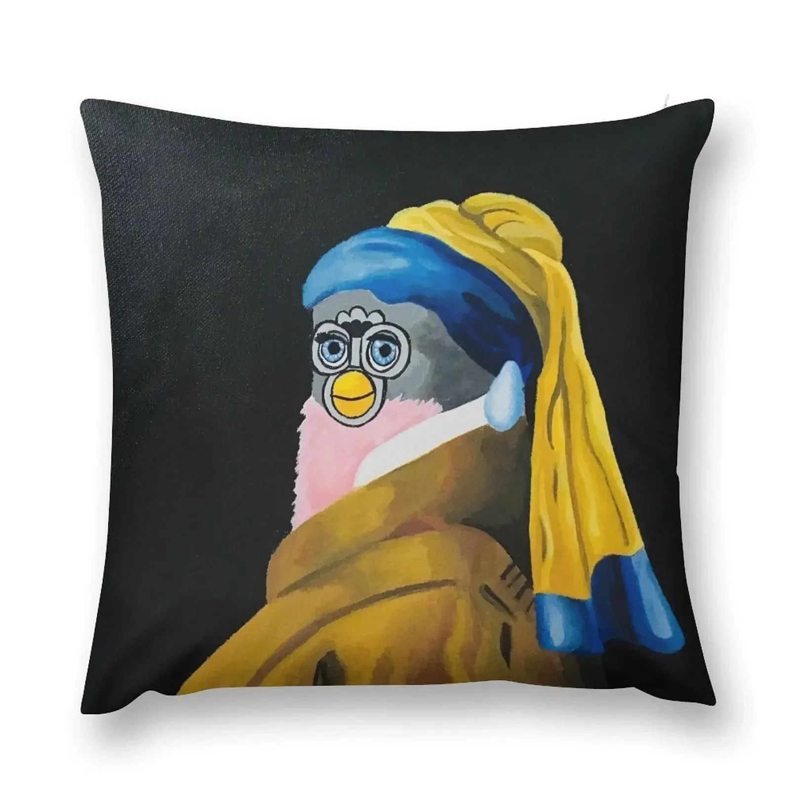 Furby Girl With The Pearl Earring Throw Pillow Cushions For Children christmas decorations 2025 pillow