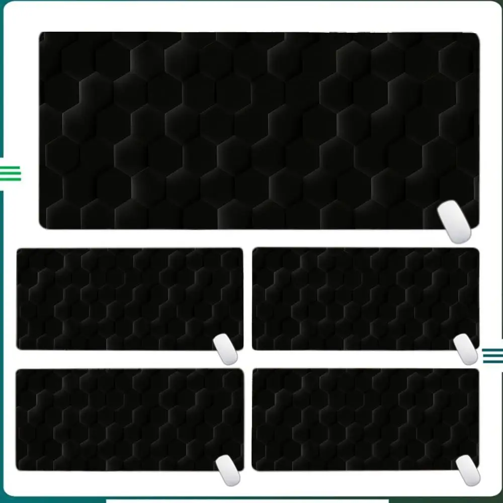لوحة ماوس ألعاب بتصميم هندسي سداسي كبير وقاعدة مطاطية مضادة للانزلاق لملحقات الكمبيوتر المكتبية