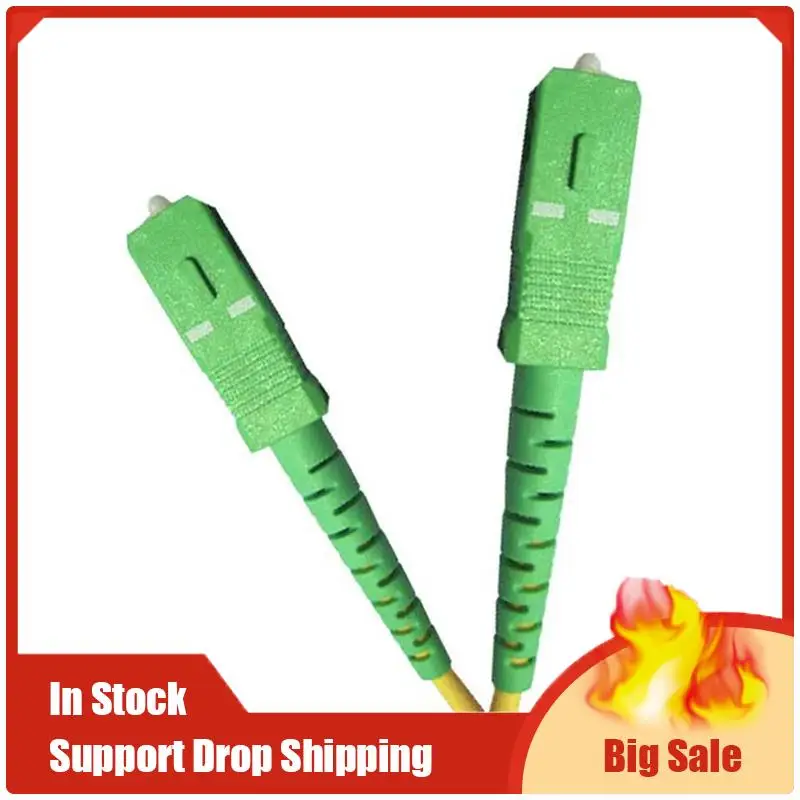 Лучшие предложения SC APC To SC APC Волоконно-оптический патч-перемычка Шнур 3,0 мм Одномодовый симплексный ПВХ G652D SM 1310/1550 Нм FTTH 2M