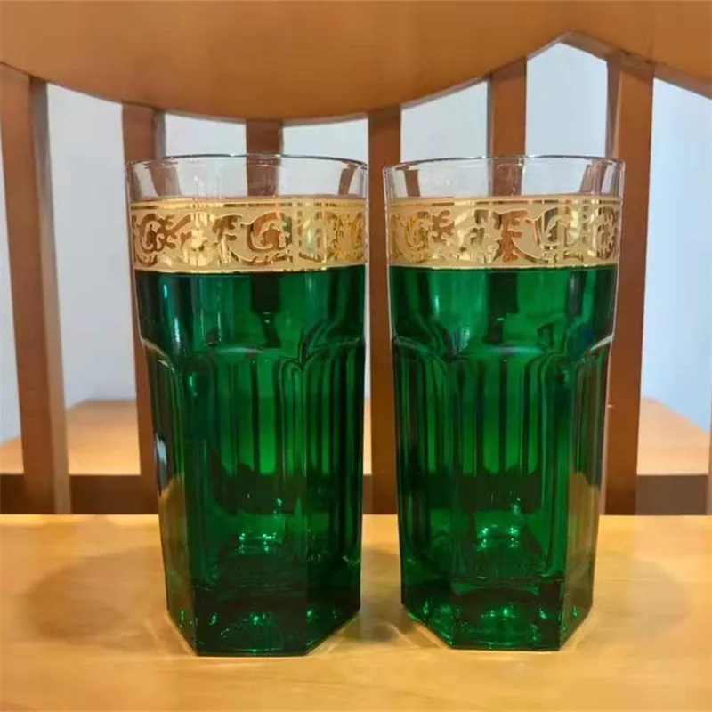 

Crystal Beer Glass Cup Bohemian Carved Style Wedding Gifts Party Birthday Present Kitchenware Green/Blue/Red/Orange/Purple 370ML