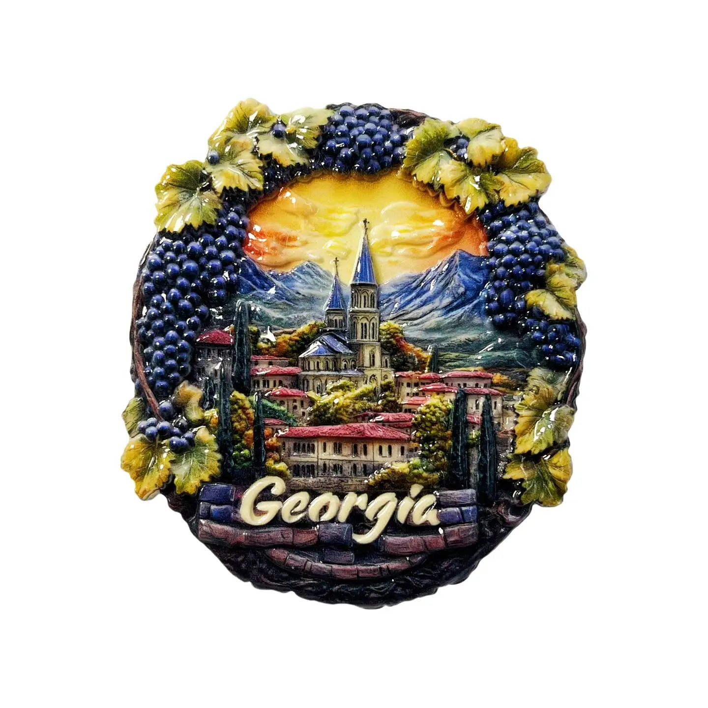 South Caucasus Georgia Travel Souvenir Resin Creative Home Decoration Fashionable Gift Magnetic Refrigerator Magnet