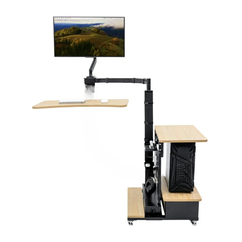 Multifunctional Electric Suspension Lifting Table Monitor Stand Computer Table and Chair Set Household Lifting