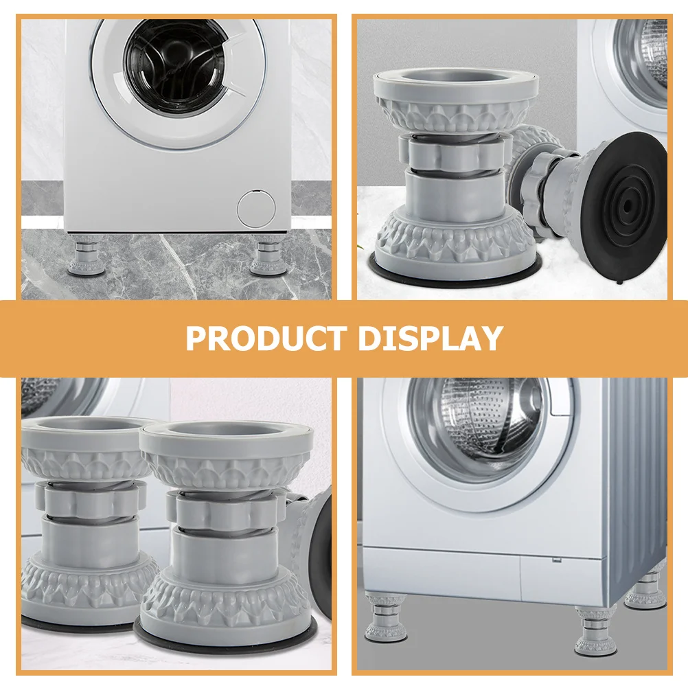 

4Pcs Washing Machine Foot Pads Shock-Proof Anti-Slip Adjustable Height Washing Machine Feet Stabilizer Pads Durable Washer