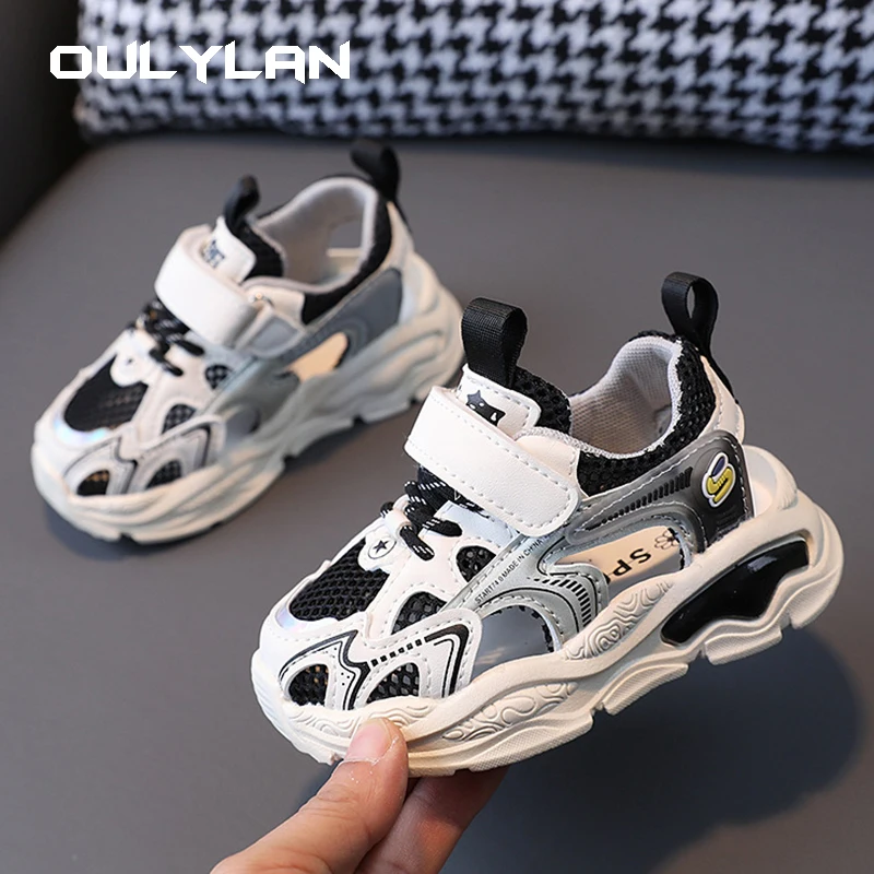 Summer Hollow Breathable Sandals Fashion Children's Sports Shoes Boys Half Sandals Girls Sneakers Preschool Baby Walking Shoes