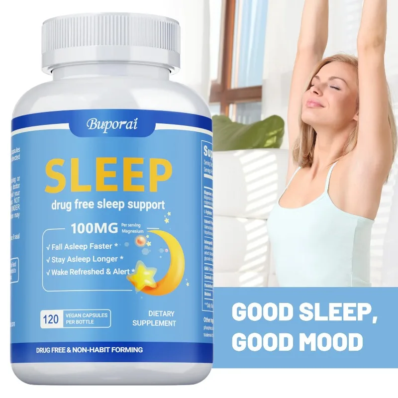 

Sleep Supplement 100MG - Stress Relief, Help Deep Sleep, for Healthy Sleep Cycle, Natural Sleep Aid, Enhance Immune Function