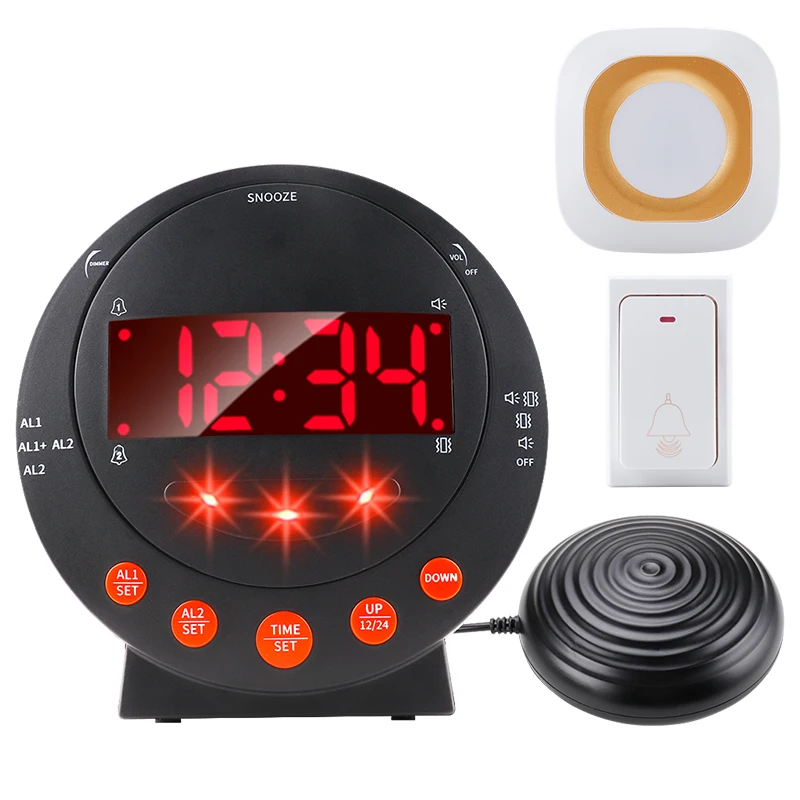 Modern Loud Alarm Light Emitting Diode Electronic Desk Clock Universal Serial Bus Powered Light Emitting Diode