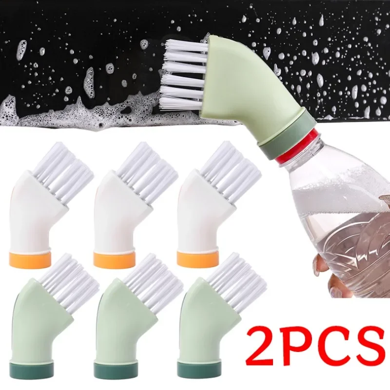 Creative Household Cleaning Brush Can Connect Mineral Water Bottle Wet and Dry Cleaning Brush Multifunctional Dead Angle Brush