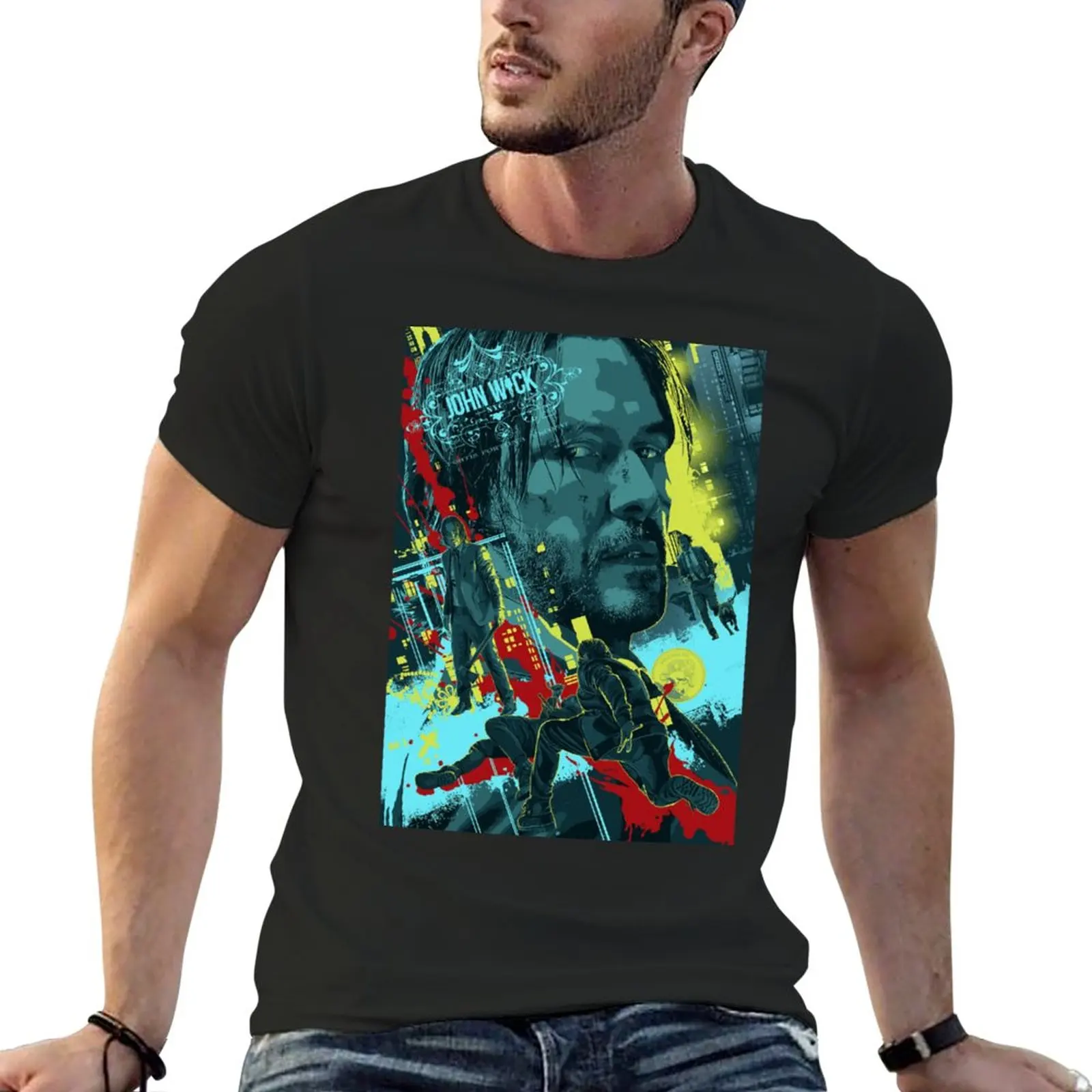 John wick the movies T-Shirt vintage summer tops sweat shirt t shirts for men graphic