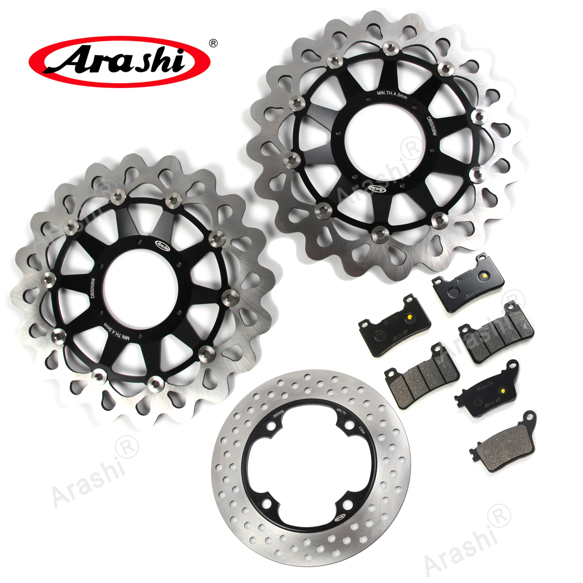 Arashi CNC Front Rear Brake Disc Rotors Brake Pad Set For HONDA CBR1000RR 2008 - 2015 CBR 1000 RR 2009 2010 2011 2012 2013 2014