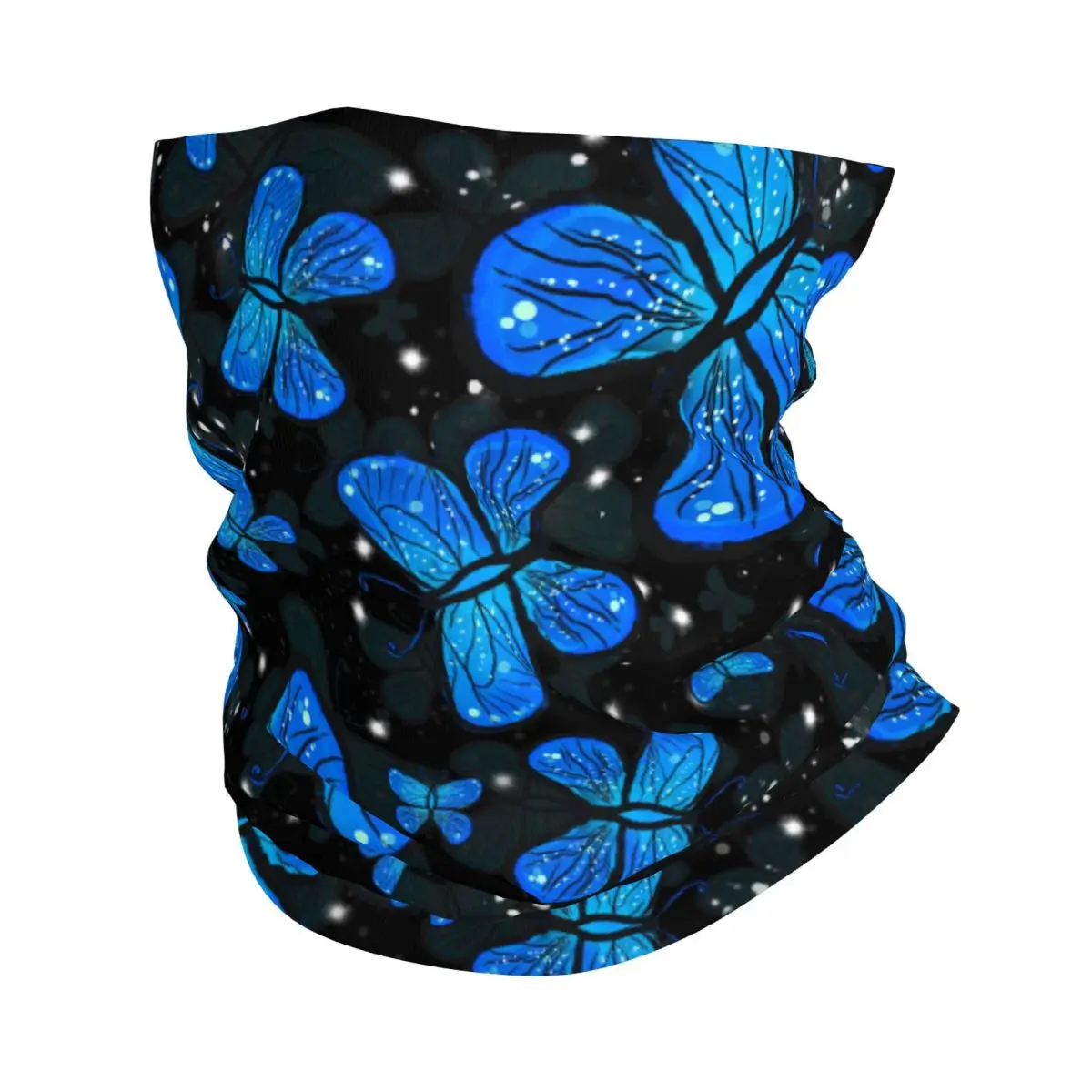 Bandana de borboleta azul estampada para homens e mulheres, polainas de pescoço, máscara Balaclava, cachecol, headwear, pesca, adulto, colorido, para todas as temporadas