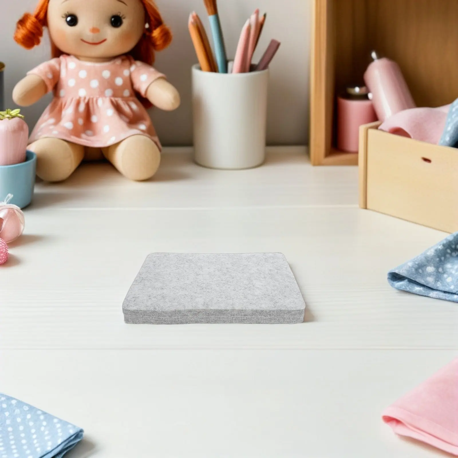 

Needle Felting Pad Thickened Wool Felt Natural Needled Mat 10x8x1in Craft Cushion Stable Workstation for Needle Felting Tools