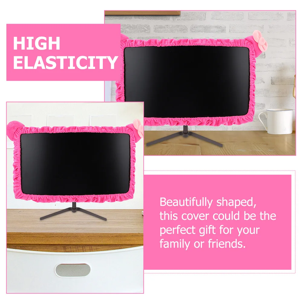 

2Pcs Monitor Dustproof Cover Cartoon Elastic Protective Sleeve Suitable for 20-32 Inch Computer Pc Laptop Screen Cleaner