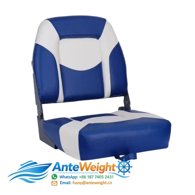 Alloy Folding Boat Seats Low/High Back Fold-Down Fishing Bass Jon Boat