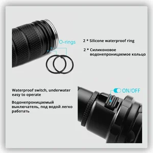 IP68 High Power Dive Lantern with higher classification of waterproof professional diving light powered by 18650 with manual rope 11 Main Sales Professional Diving Lantern - №4