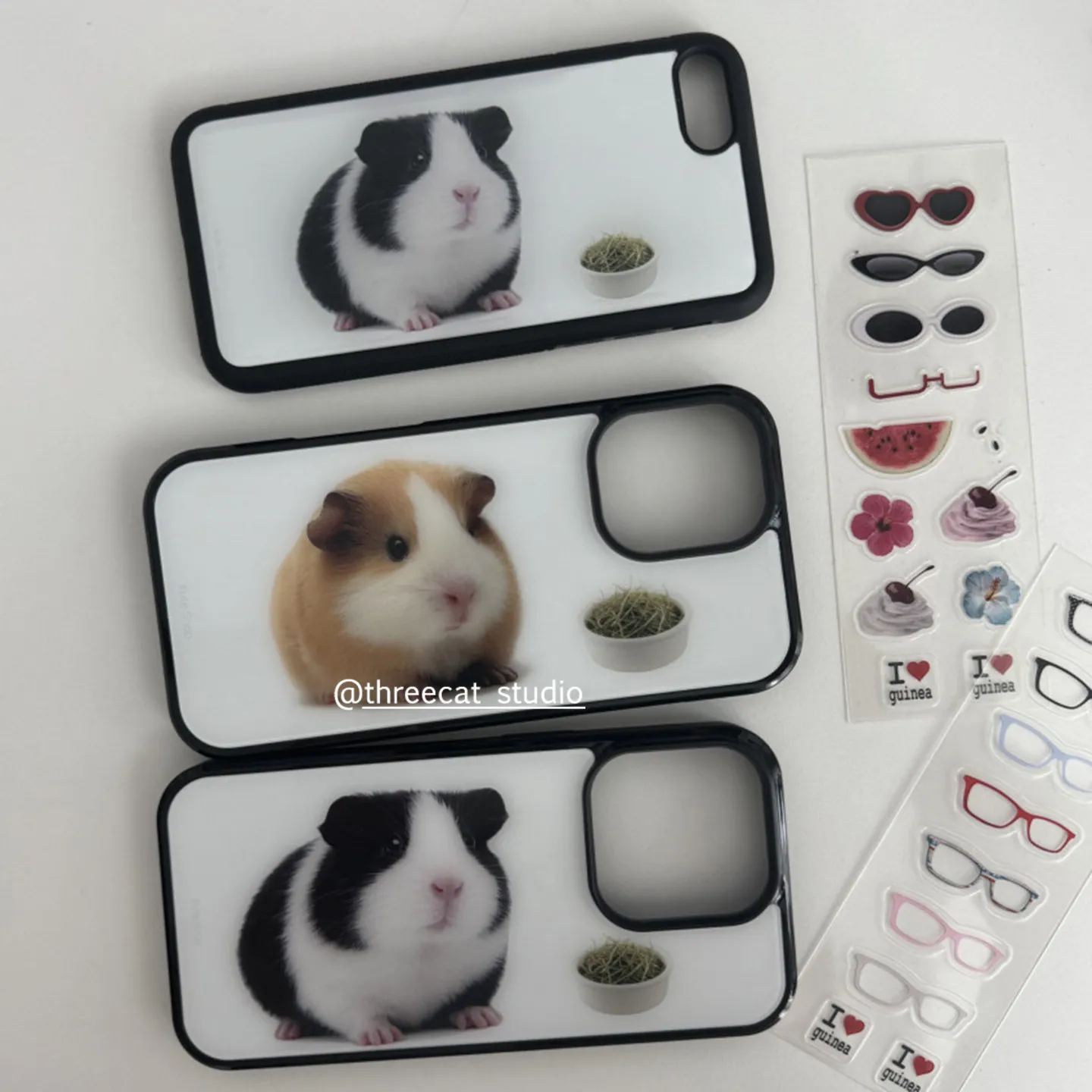 Korean Ins Vintage Lovely Guinea Pig Matte Phone Case For iPhone 18 17 Pro 16 15 14 12 Mini 13 11 Pro Max Plus Back Y2k Cover