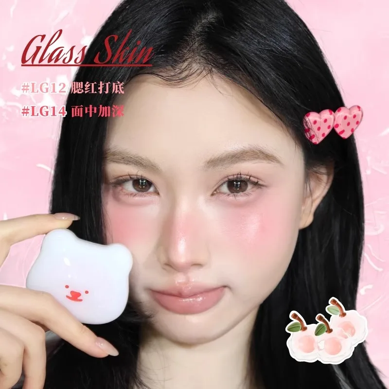 LEEMEMBER Waterige Blush Hydraterende Blusher Crème Monochroom Shimmer Leuke Cosmetica Langdurige Jelly Gezicht Blusher In Bar Make-up