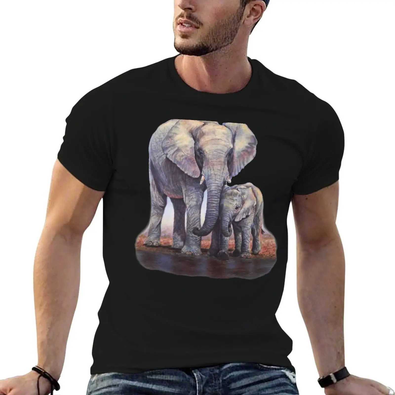 

Elephants: Baby Bumper T-Shirt t shirt man luxury t shirts designer T-Shirt