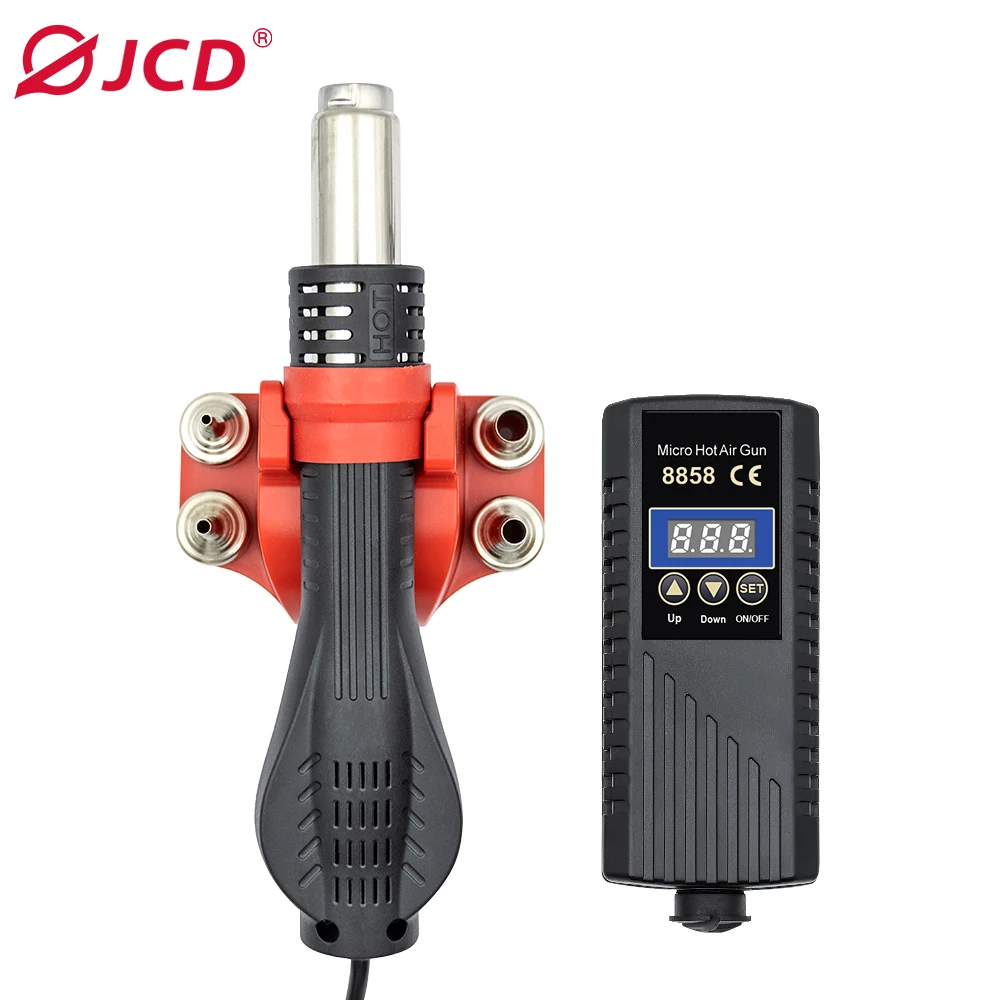 JCD 700W Pistola Ad Aria Calda Micro Stazione di Rilavorazione di Saldatura 110V 220V LED Digitale Asciugacapelli per Pistola di Calore Strumenti di Riparazione di Saldatura 8858A
