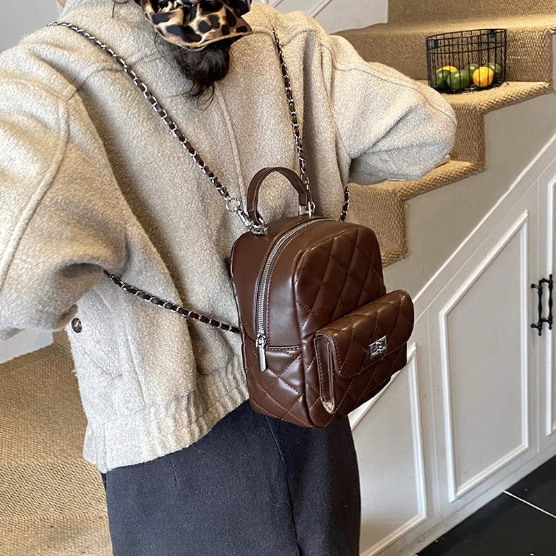 حقائب يد جلدية فاخرة للسيدات، حقيبة يد أنيقة للنساء مع تصميم كلاسيكي مشهور #5