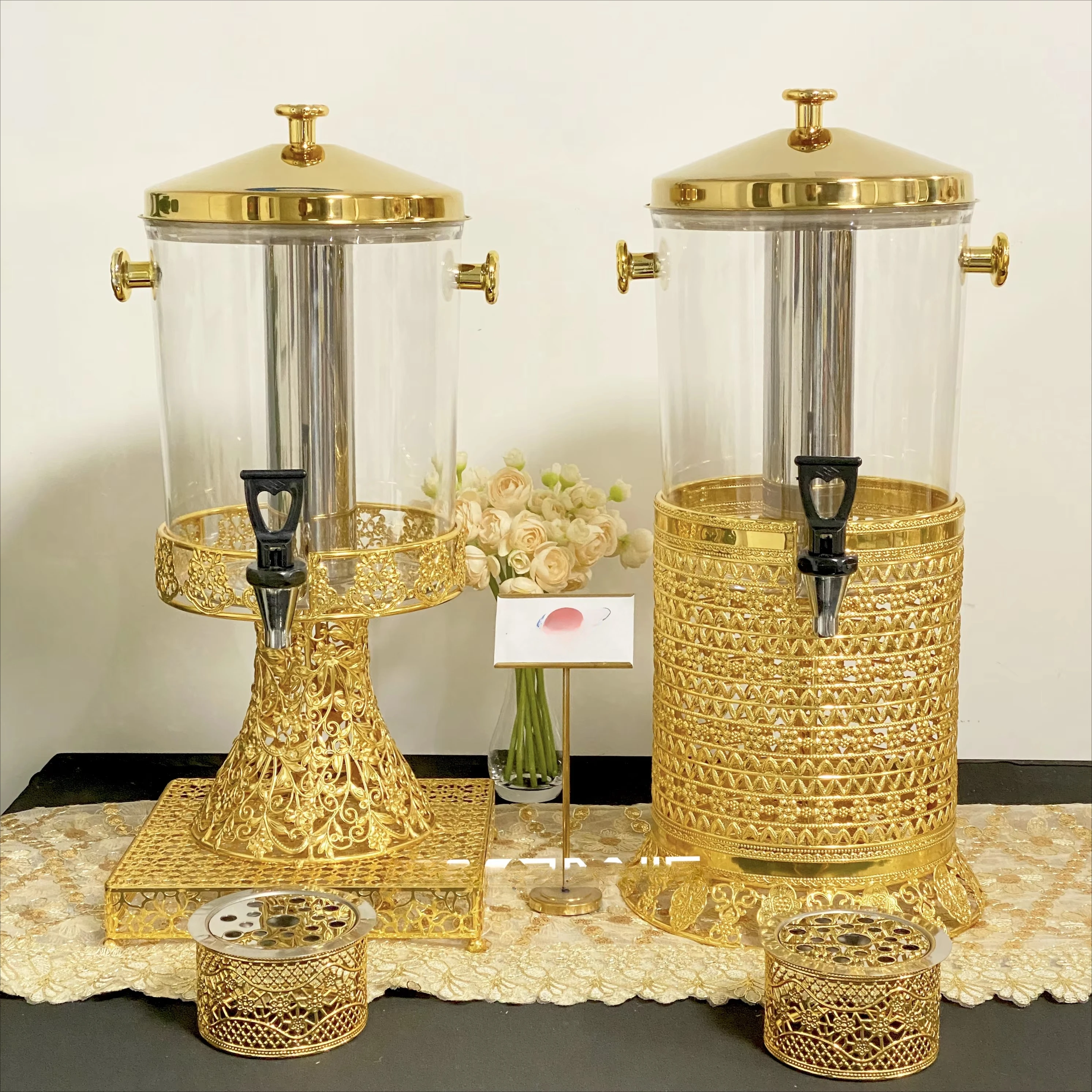 Bar Supplies Restaurant Party Catering Buffet Equipment Cold Wine Beverage Dispense Luxury Juice Dispenser Juice Jug With Tap