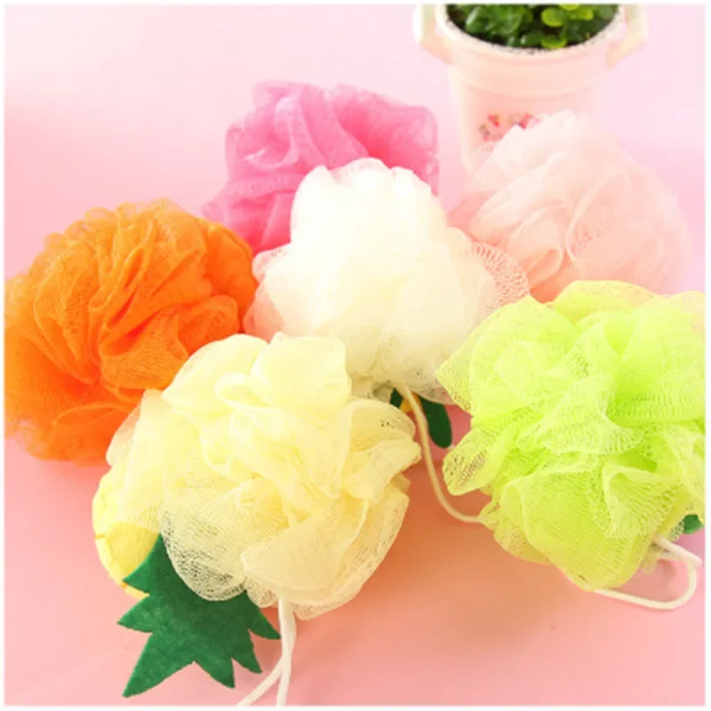 Baby Bath Brush Cartoon Cotton Soft Baby Bath Sponge Powder Puff Cute Children Infant Shower Product Rubbing Towel Balls