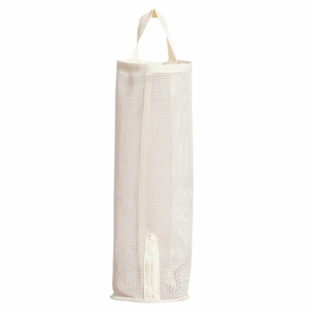Space Saving Hanging Storage Bag Mesh Pocket Multifunctional Sock Storage Bag Large Capacity Wall Mounted Plastic Bag Dispenser