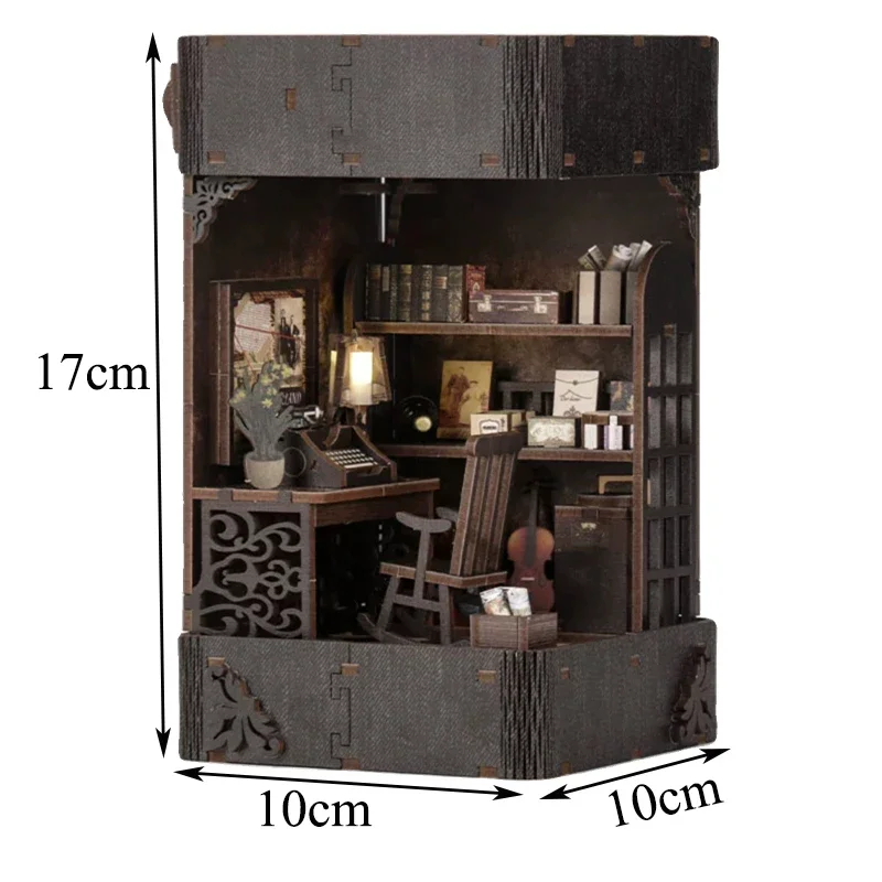 DIY Wooden Casa Doll Houses Miniature Building Kits Detective Agency Dollhouse With Furniture Lights for Girls Birthday Gifts