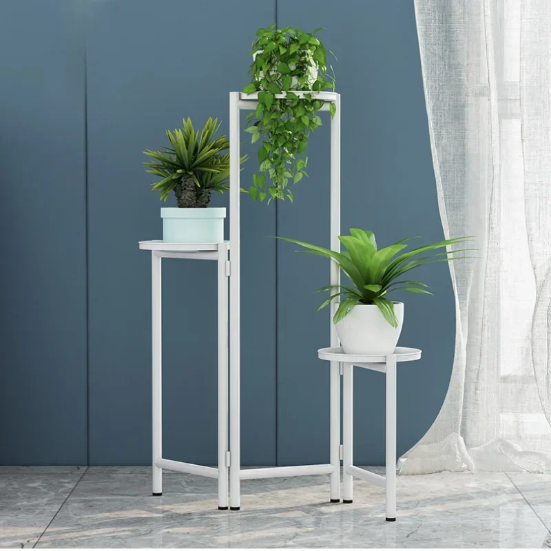 Nordic Multi-layer Plant Rack Flower Stand Foldable Floor-Mounted Organizer Home Decor Drop-off Flower Pot Holder Plant Stands