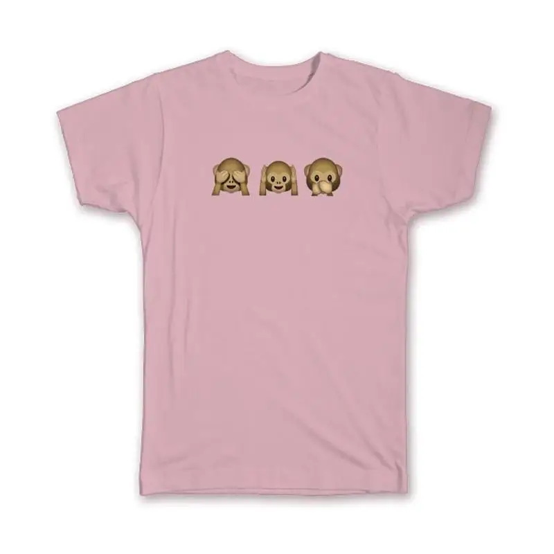 

Monkey See Hear Speak Three Monkeys Emoticon Geek Funny T shirt