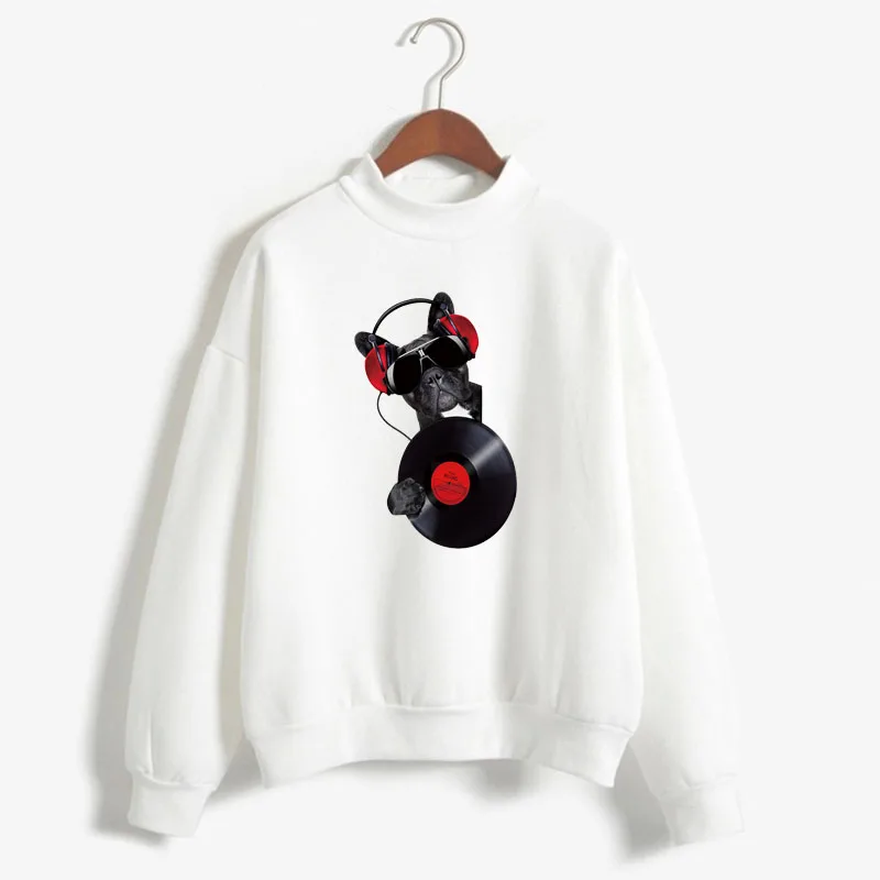 

Kawaii dog Print Woman Sweatshirts Sweet Korean O-neck Knitted Pullovers Thick Autumn Winter Candy Color Women Clothing