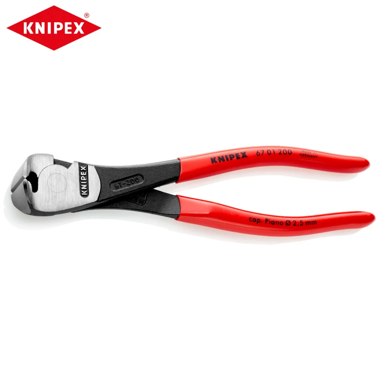 

KNIPEX 67 01 200 Labor-saving Top Cutting Pliers With Cutting Edges For Soft Hard And piano Wire Convenient And Fast