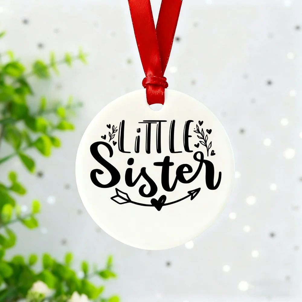 

Ceramic Hanging Decoration -3-inch Circular Ornament, Single-sided Printed Holiday Decoration, Suitable for Christmas, New Year