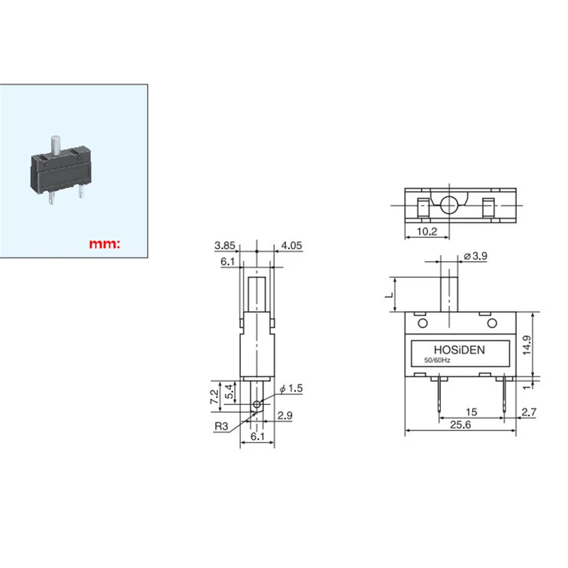 1PC BC51 Circuit Fuse Protection Reset Switch 125V 4A For HOSIDEN