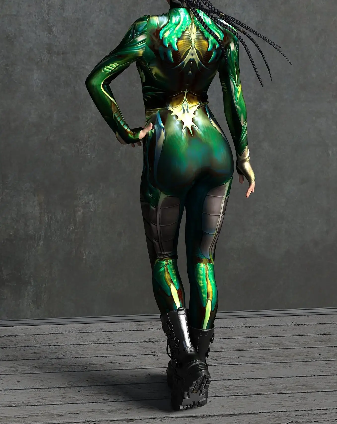 Damen Sexy Rüstungs-Overall für Feiertage, Partys, Halloween, Karneval, Cosplay-Kostüm, Steampunk-Maskerade-Bodysuit – Detail 11