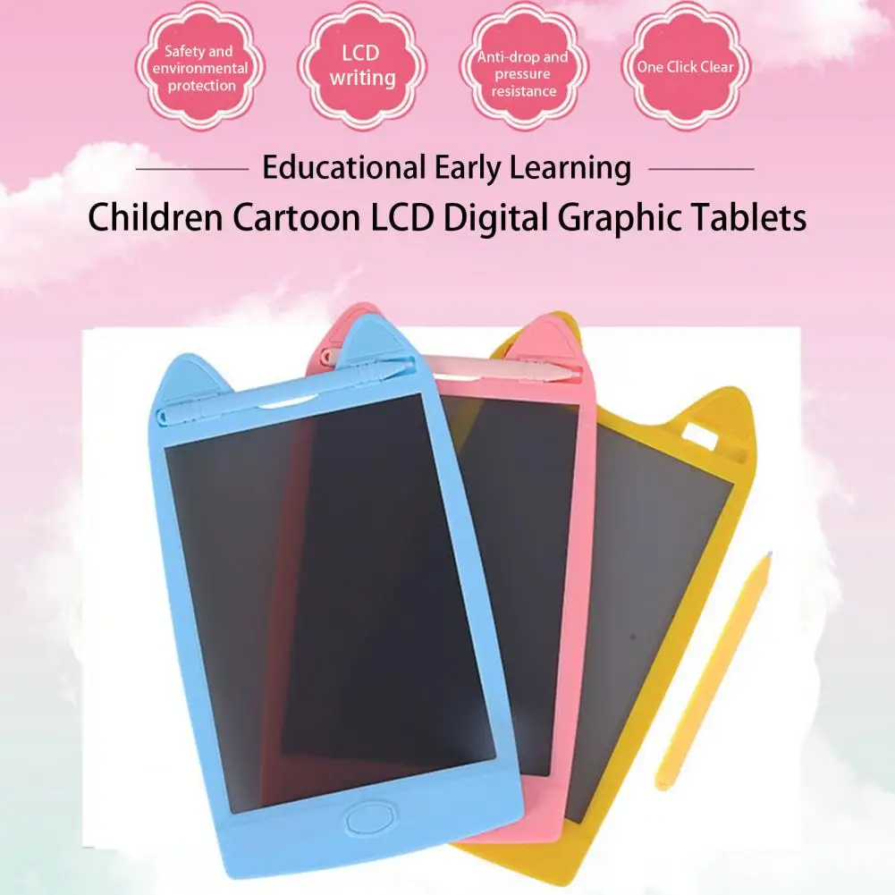 Handwriting Pad  Excellent No Blue Light Sensitive Touch  Children Cartoon LCD Digital Graphic Tablets School Supplies