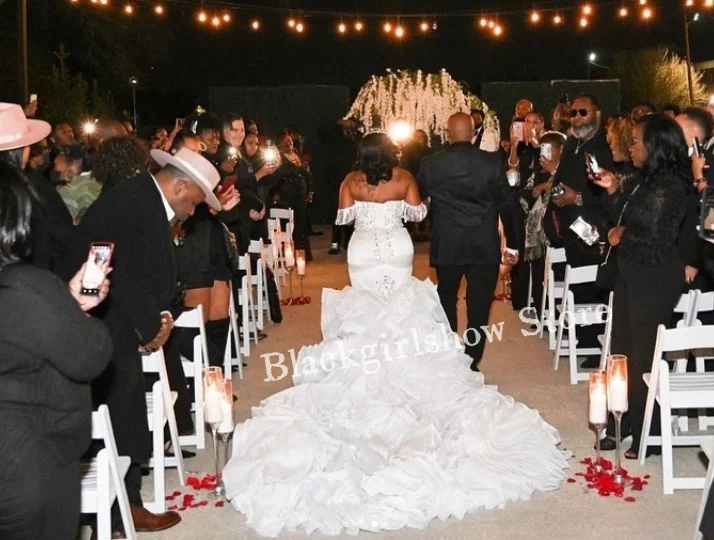 Vestido De Novia De Diamante blanco brillante, corsé De diamantes De imitación De cristal De lujo para mujer, Vestido De Novia De encaje, 2024