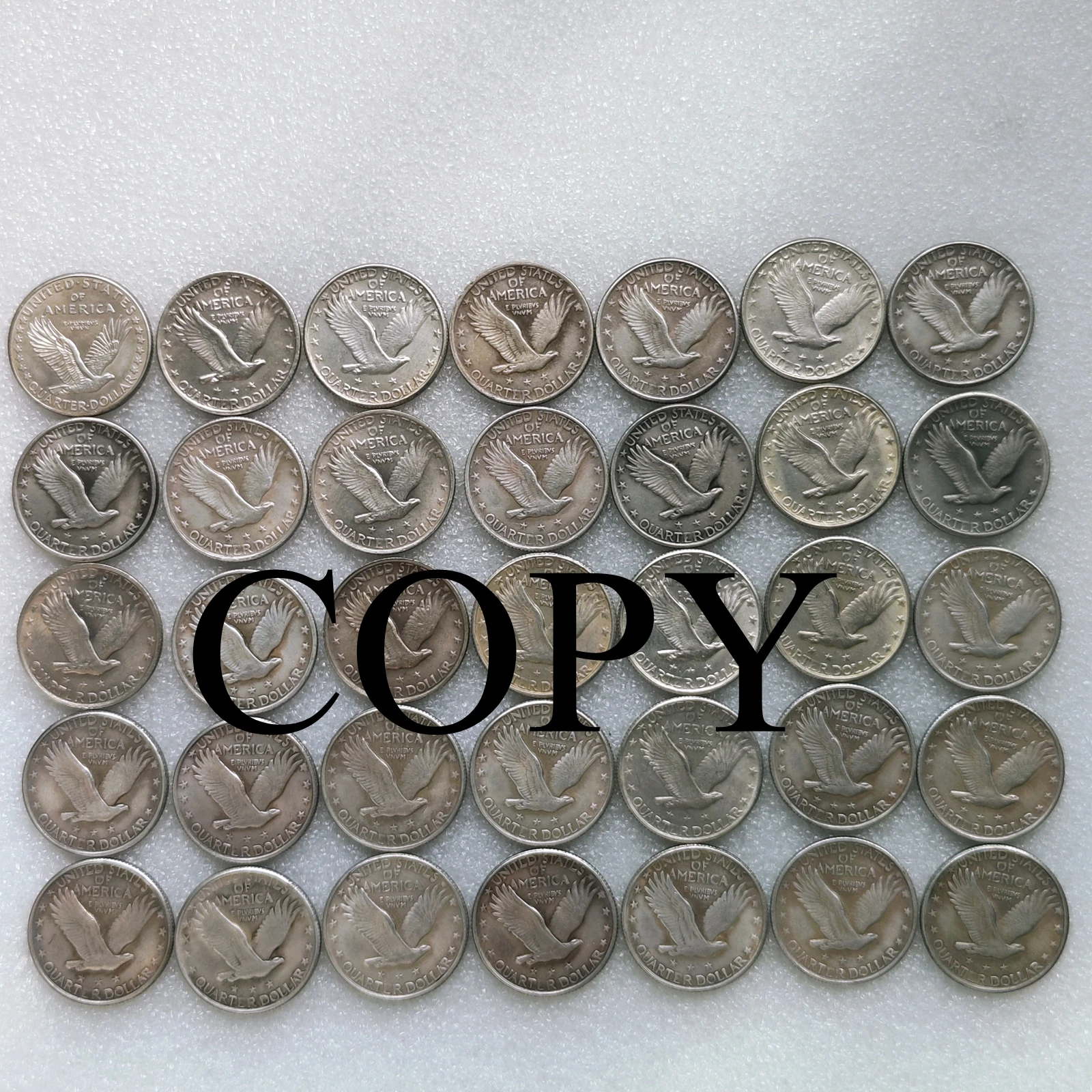 الولايات المتحدة 1916-1930 - P/D/S 35 قطعة عملة نسخة مطلية بالفضة