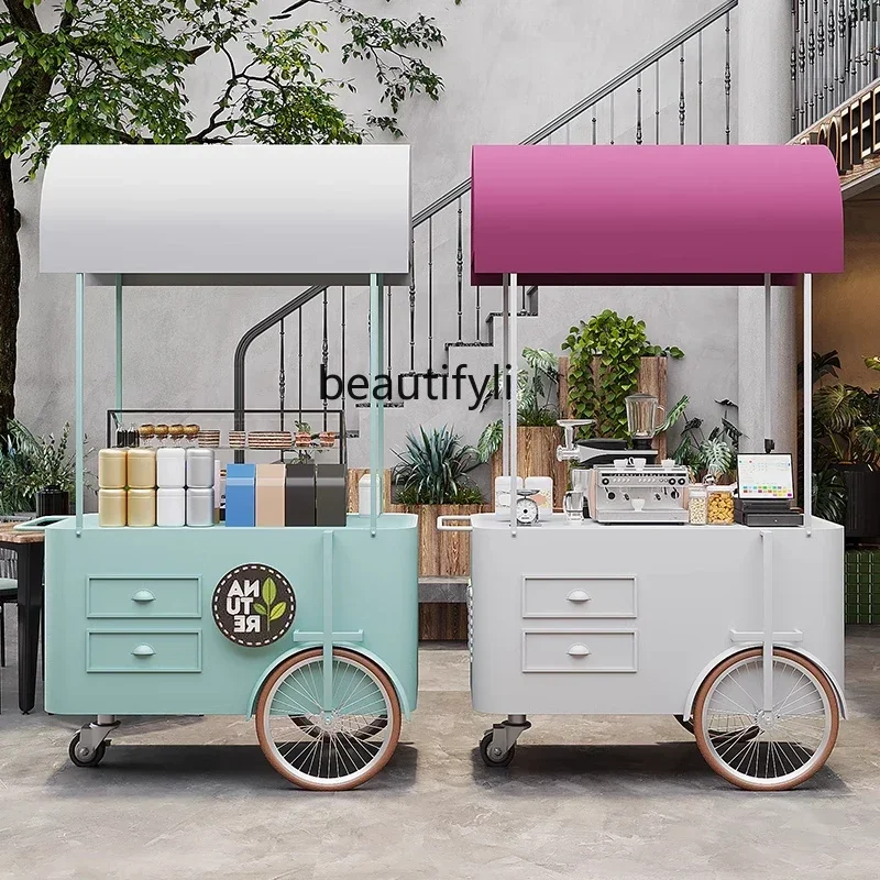 

Creative stall three-wheeled cart commercial promotion float market mobile booth outdoor night market snack cart