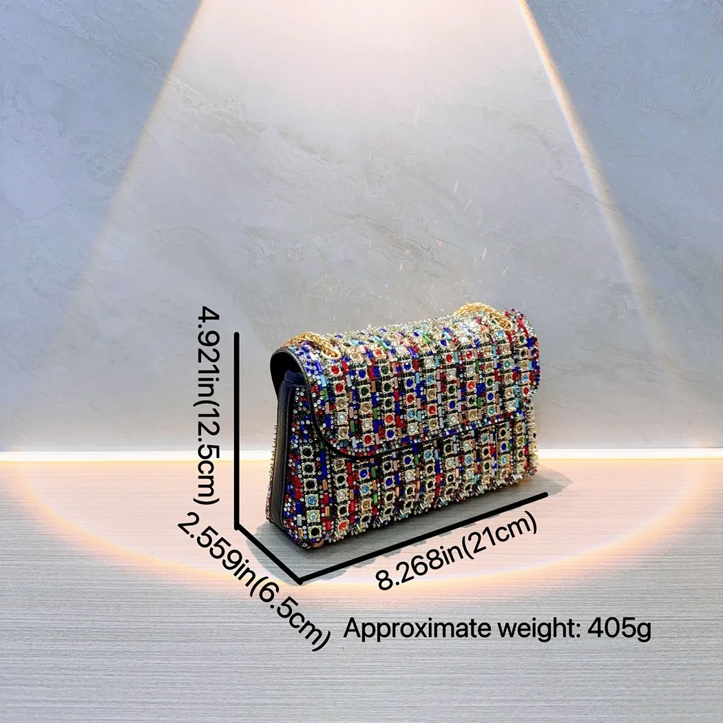 Rhinestones Evening clutch Bag Women Purses handbag luxury Designer shoulder bag Shiny Crystal Clutch purse Woman's bag