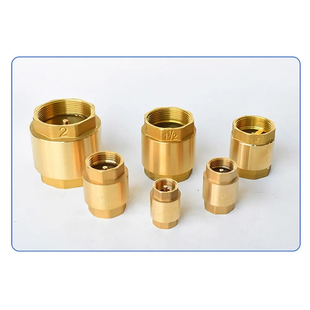 1Pcs Irrigation Aquarium System NPT Brass Check Valve Female Thread In-Line Spring One-Way Valve 1/2