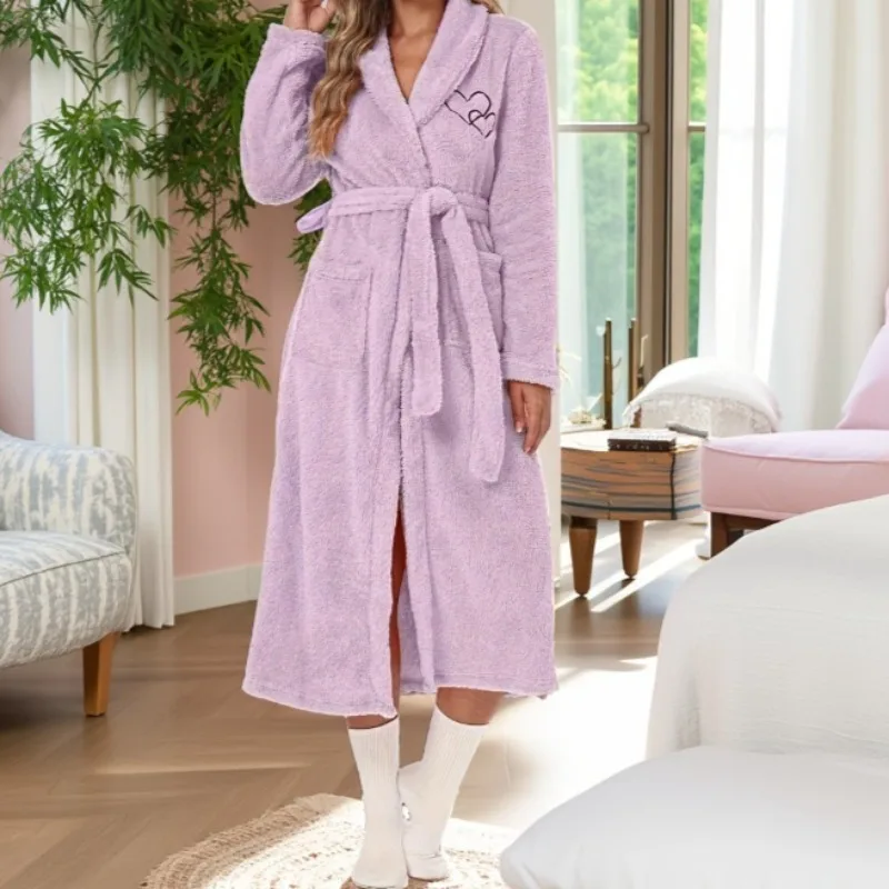 

Новинка 2026: Весенне-осенняя повседневная женская одежда – ночные рубашки, пижамы, утолщенные халаты, термобелье для дома