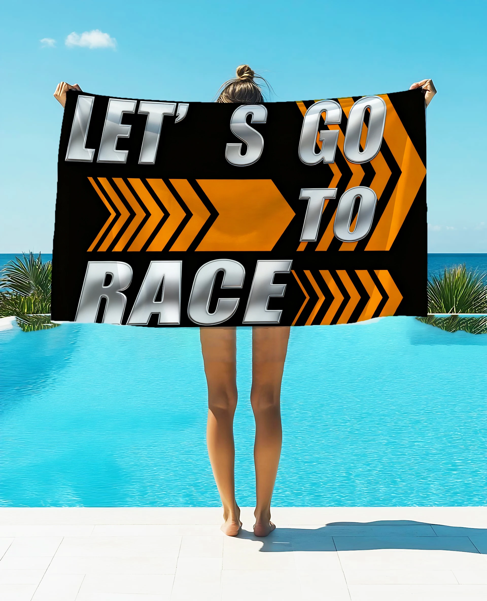 

Let's Go To Race мото автомобиль полотенце с принтом фланелевое быстросохнущее двустороннее бархатное впитывающее банное полотенце для мытья лица подарок