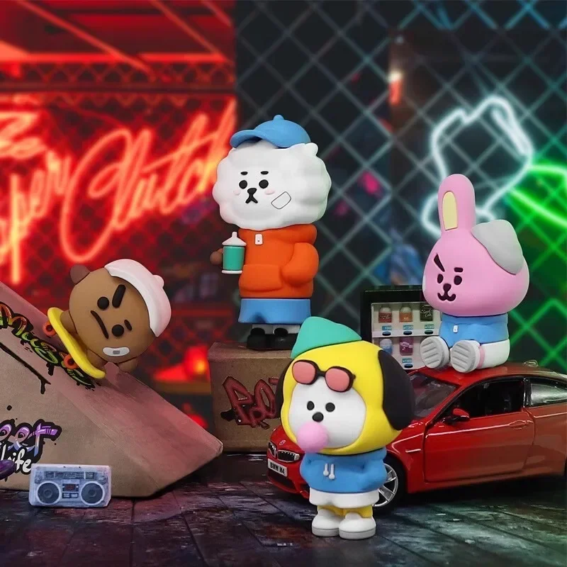 

Kawaii BT21 Street Mood Tata Cooky милый мультфильм настольная коллекция подарок детская игрушка в подарок