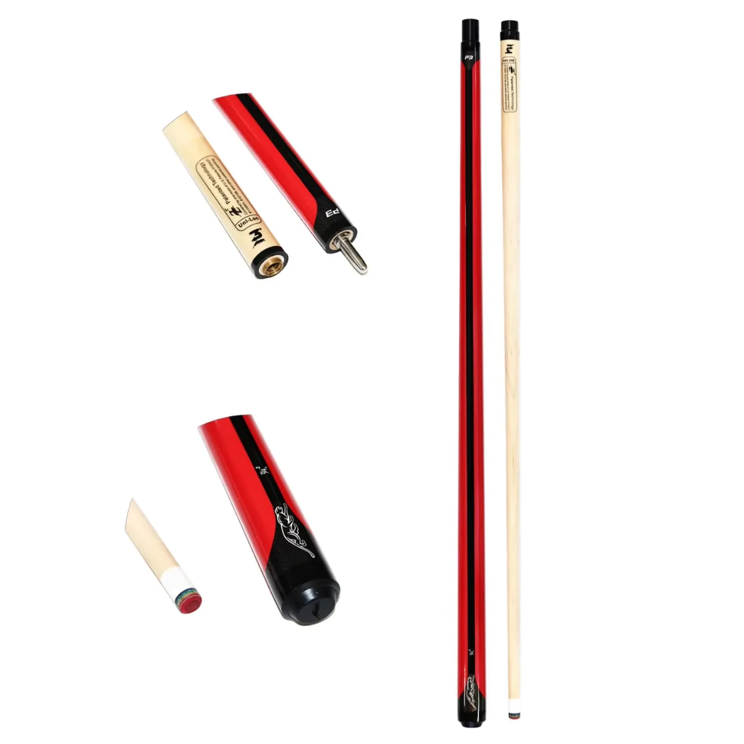 

Superior Quality PREOAIDR High-tech Uni-Lock Joint Canada Maple Wood Billiard Pool Cue