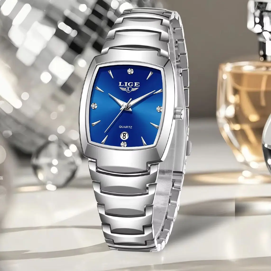 

LIGE women's quartz wrist watch brand Business Luxury clock Watch women Fashion Simple casual Watch for Women reloj de mujer+BOX