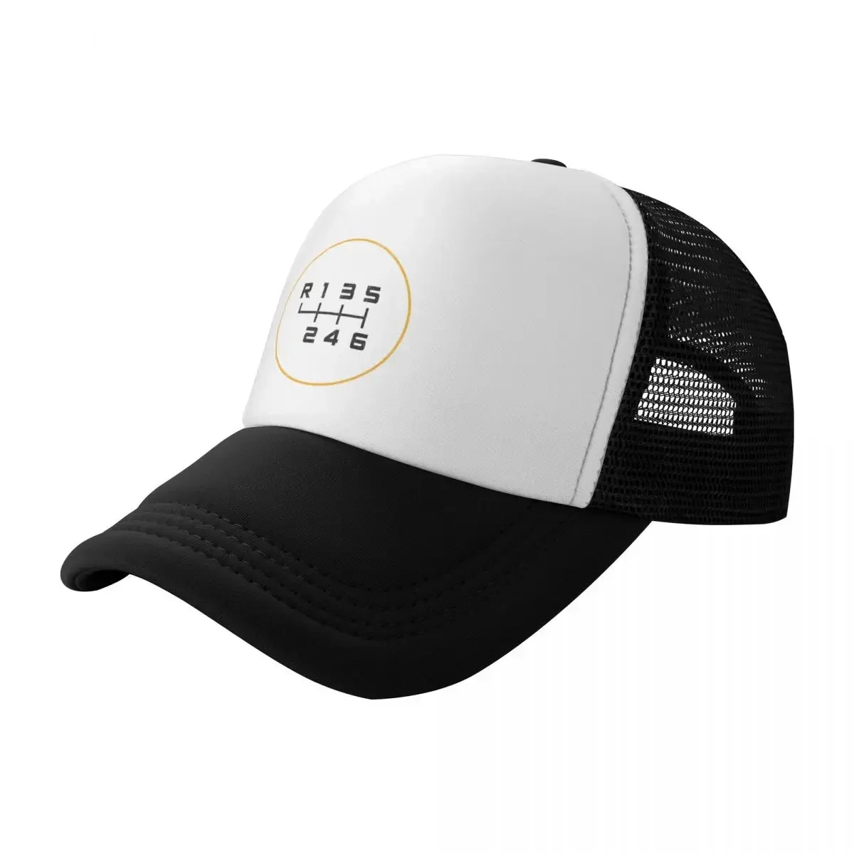 Grungy Manual Transmission Shift Pattern - 6-speed, Reverse: top left Baseball Cap Icon party Hat Woman Men's