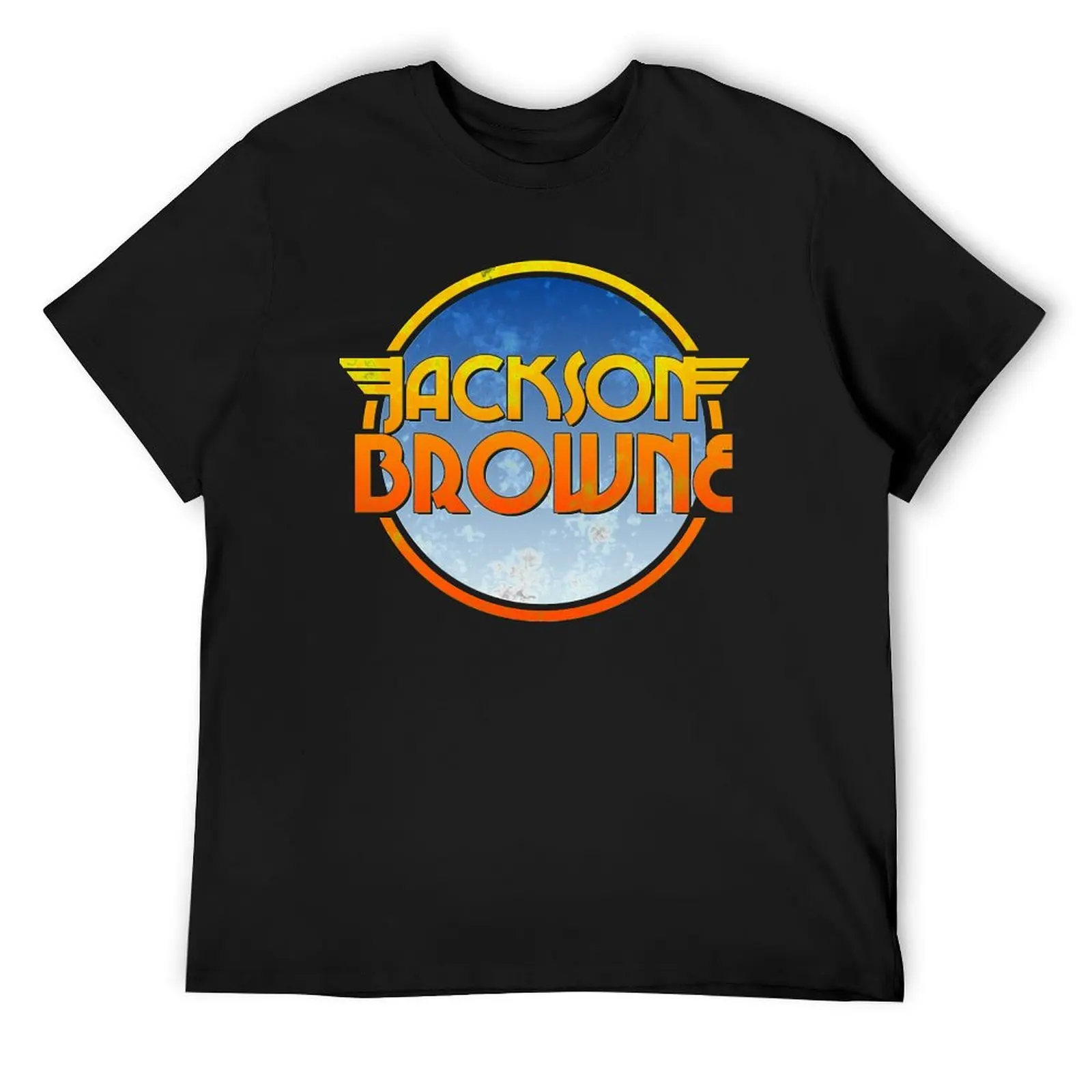 

Jackson Browne 70s Retro Distressed Emblem Tribute T-Shirt kawaii clothes Luxury man mens workout shirts