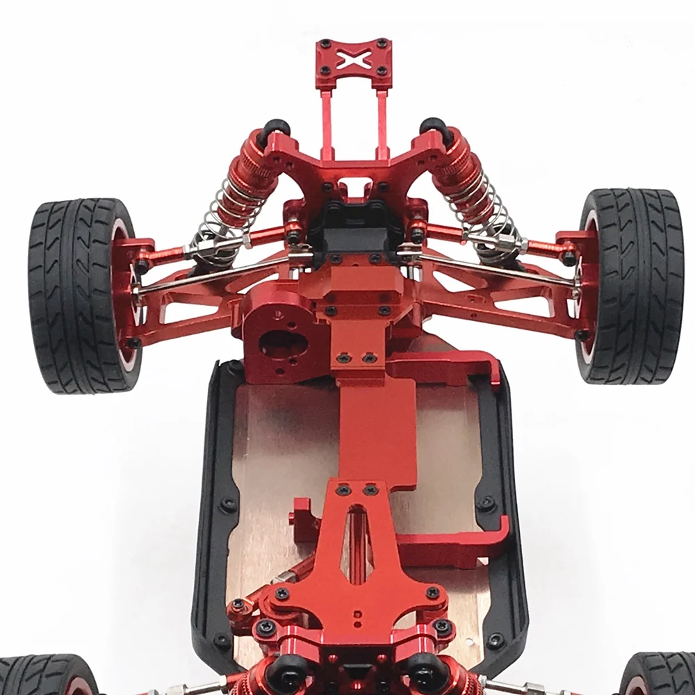 Soporte de montaje de Motor de coche RC con engranaje de Motor para Wltoys 144001, 124019, 124018, piezas de repuesto, accesorios de actualización, titanio